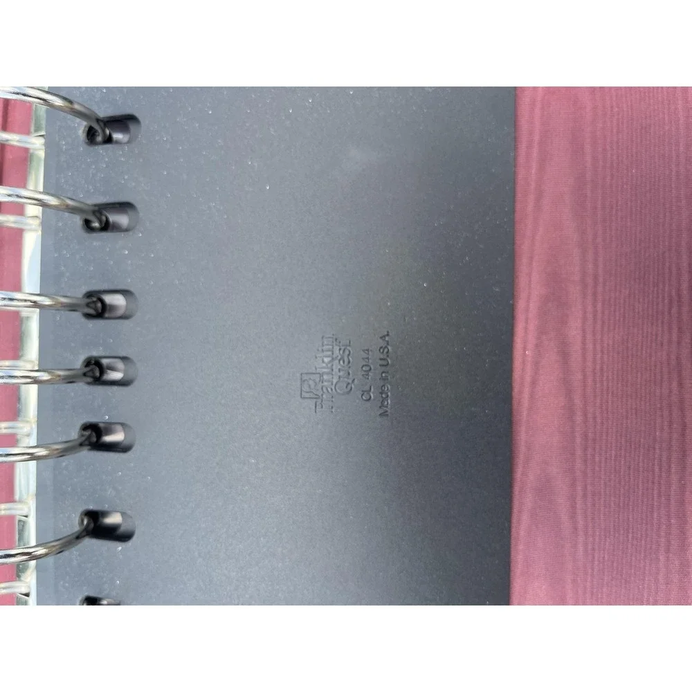 Vintage Franklin Quest Burgundy Leather Organizer Planner USA Ring Binder CL4044